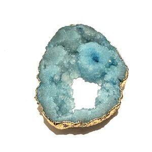 Elegant Blue Geode Pendant